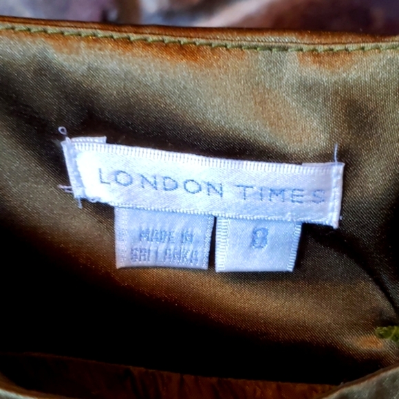 NWT London Times silk trapeze dress 8 color- kale - Picture 4 of 16